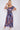 Navy Palm Leaf Print Chiffon Bardot Maxi Dress