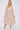 Beige Leaf Pattern Long Sleeve Smock Maxi Dress