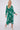 Green Plam Leaf Printed V Neck Midi Dress