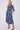 Blue Print Half Sleeve Belted Satin Maxi Shirt Dress