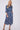 Blue Print Half Sleeve Belted Satin Maxi Shirt Dress