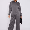 Love Sunshine Grey Brushed Satin Trousers LS-2163-2