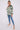 Love Sunshine Green Tie Dye Stripe Print Satin Oversized Shirt LS-5003